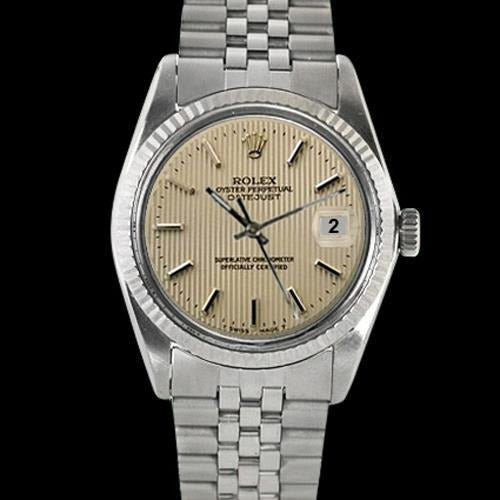 Montre Rolex pour homme avec cadran en bâton de tapisserie, bracelet Datejust Jubilee SS, réglage rapide