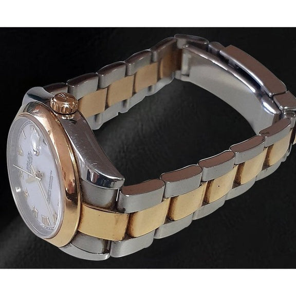Montre dame Datejust Rolex à cadran romain blanc 31 mm