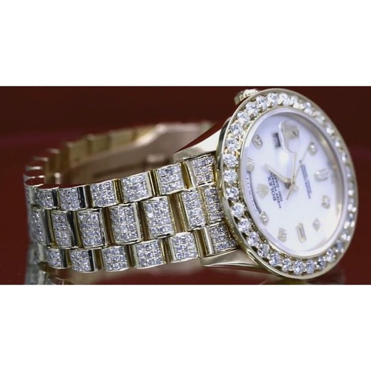 Montre diamant personnalisée Rolex jour présidentiel date bracelet