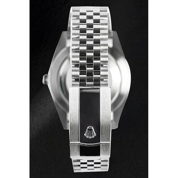 Montre en acier inoxydable à cadran lumineux bleu Rolex pour homme