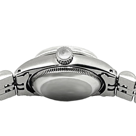 Montre pour femme Rolex acier inoxydable Jubilé Datejust avec cadran en diamant gris
