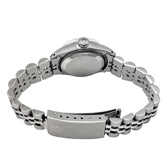Montre pour femme Rolex acier inoxydable Jubilé Datejust avec cadran en diamant gris