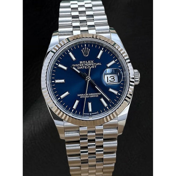 Montre pour homme Rolex Datejust 36 mm en acier inoxydable