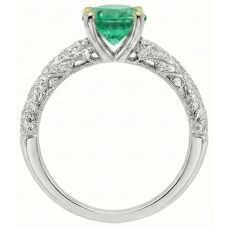 Premium Bague avec Gemme 1,50 carats – vue de dessus
