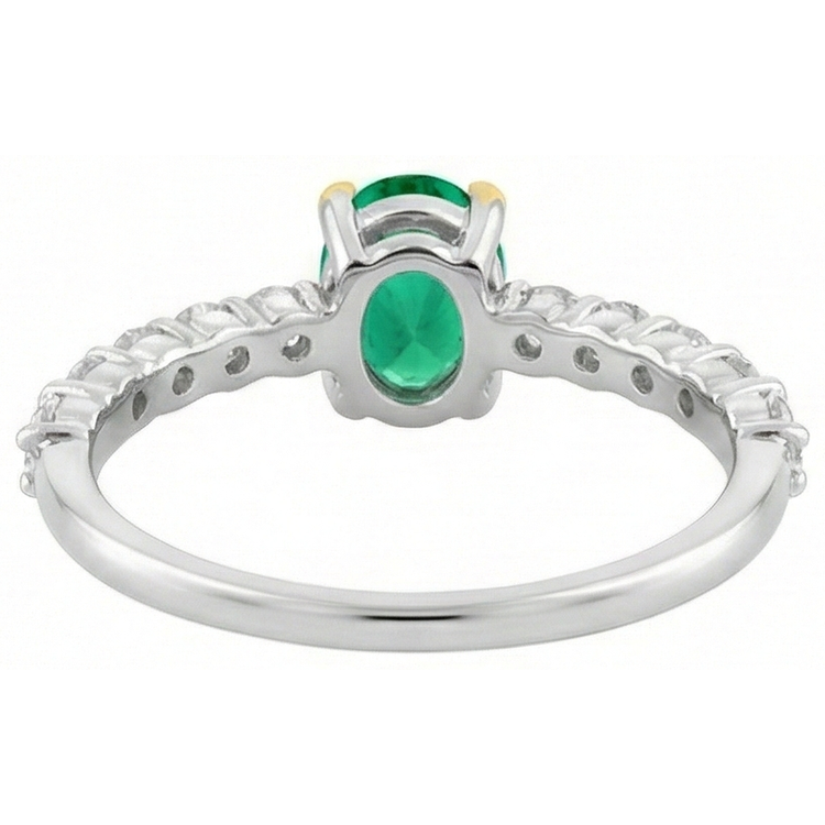 Fait à la main Bague avec Gemme 2 carats – vue de dessus