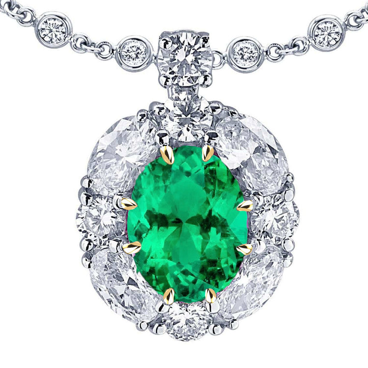 Émeraude Fine Pendentif Pierre Précieuse – vue principale