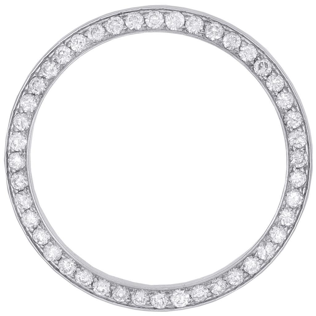 Naturel Diamant rond personnalisé en or blanc pour s'adapter à tous les modes de montre Rolex Date 4 ct