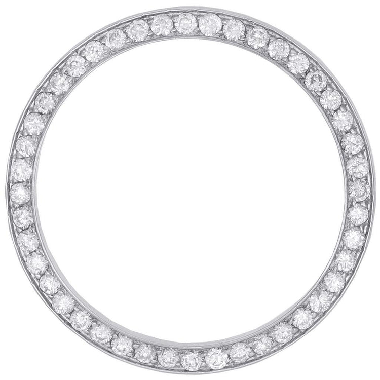 Naturel Diamant rond personnalisé en or blanc pour s'adapter à tous les modes de montre Rolex Date 4 ct