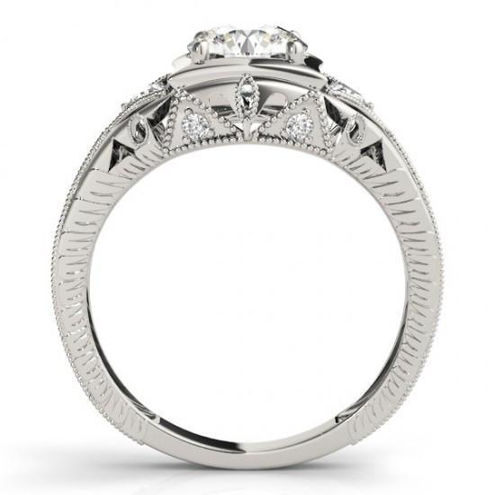 Nouveau 1 Carat Naturel Diamant Bijoux Dame Trois Pierre Bague Style Vintage
