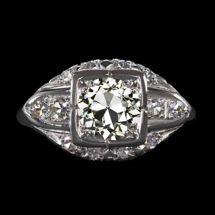 Nouvelle Bague De Fiançailles Pour Femme En Réel Diamant Rustique
