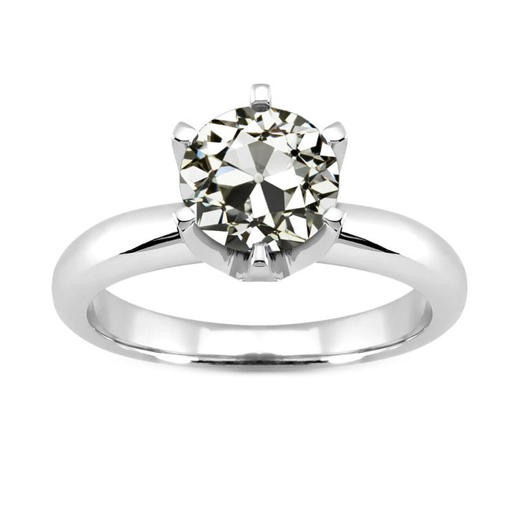 Diamant Bague Mono-Pierre 2,50 carats Or Blanc 14 Carats – vue principale