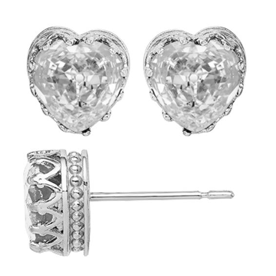 Taille Cœur Diamant bague en Or Blanc 14 Carats – vue principale