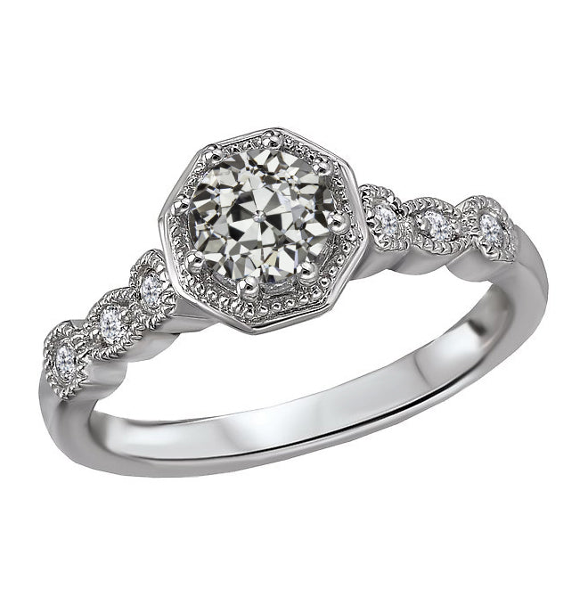 Diamant Bague de Fiançailles 1,50-carats Or Blanc 14 Carats – vue principale