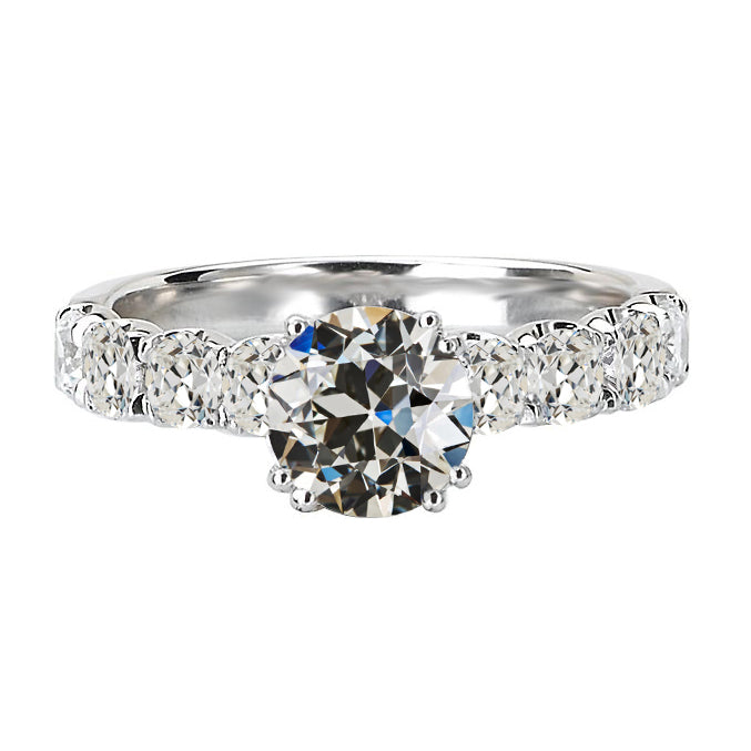 Brillant Bague Solitaire avec Accents – vue principale
