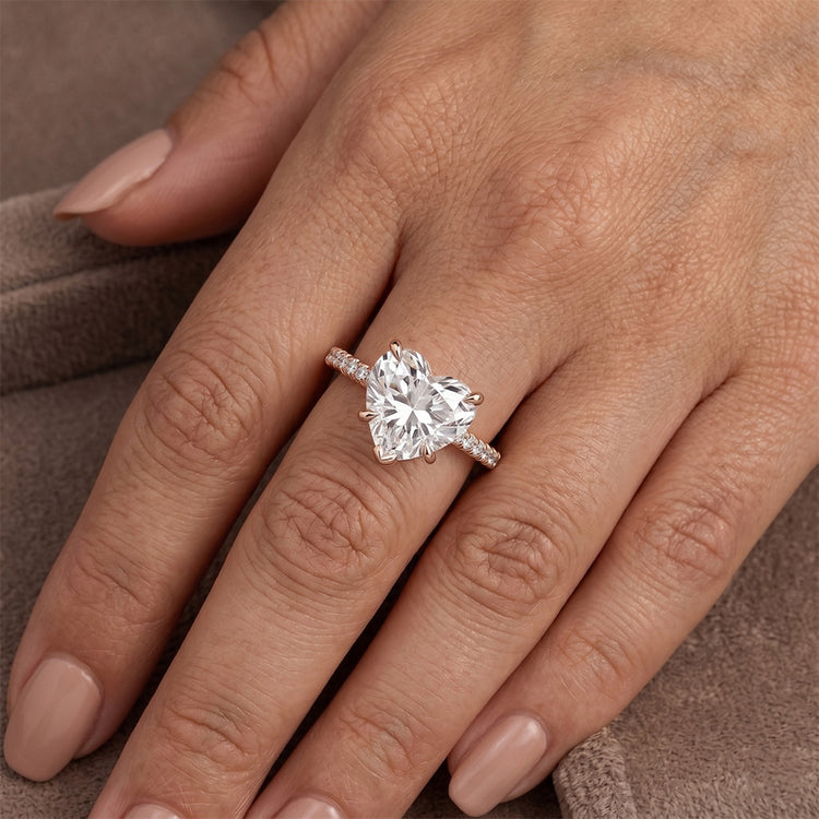 Or Rose 14 Carats Taille Rose Ancienne Diamant Bague Solitaire