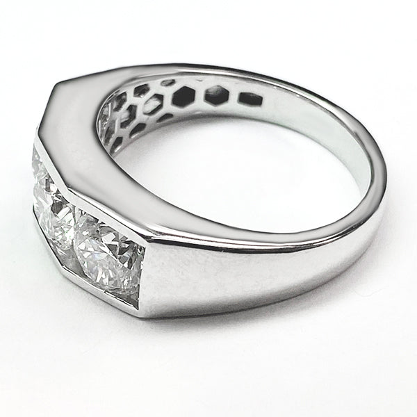 Or Bague Hommes Diamant Coupe Ronde Cultivée En Laboratoire Bijoux Pour Hommes 10K