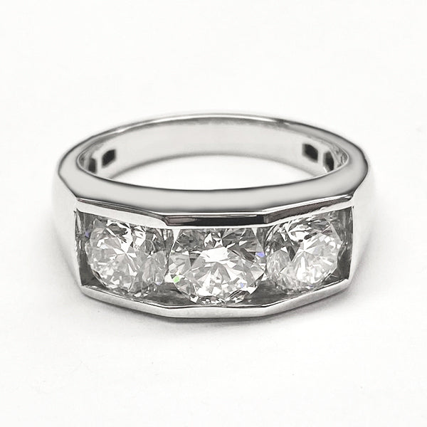 Or Bague Hommes Diamant Coupe Ronde Cultivée En Laboratoire Bijoux Pour Hommes 10K