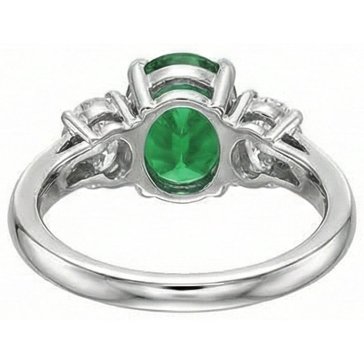Raffiné Green Emerald Ring 6,50 carats – vue de dessus