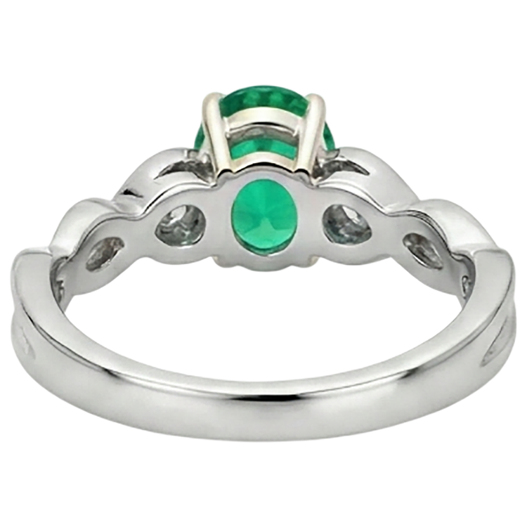 Étincelant Bague Pierre de Couleur 4 carats – vue de dessus