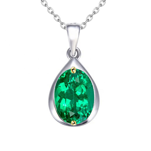 Émeraude Pendentif Gemme – vue principale