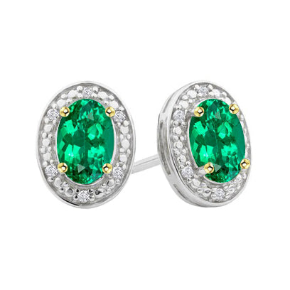Émeraude Colombienne Gemstone Earring – vue principale