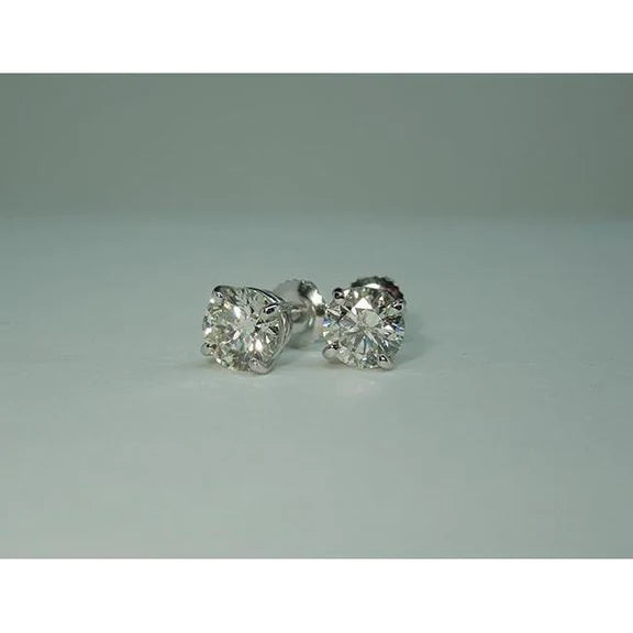 Paire De Boucles D'oreilles Réel Diamants Ronds Brillants De 2.50 Carats