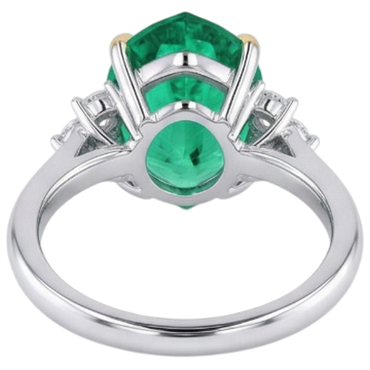 Émeraude Fine Bague Pierre de Couleur – vue détaillée