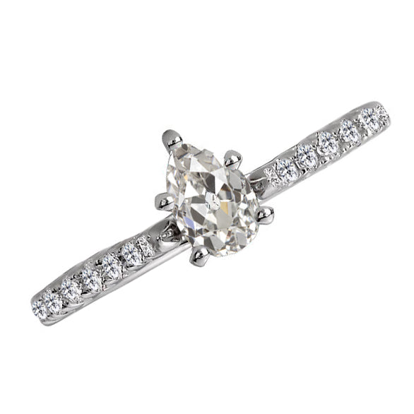 Brillant Bague Solitaire avec Accents – vue principale