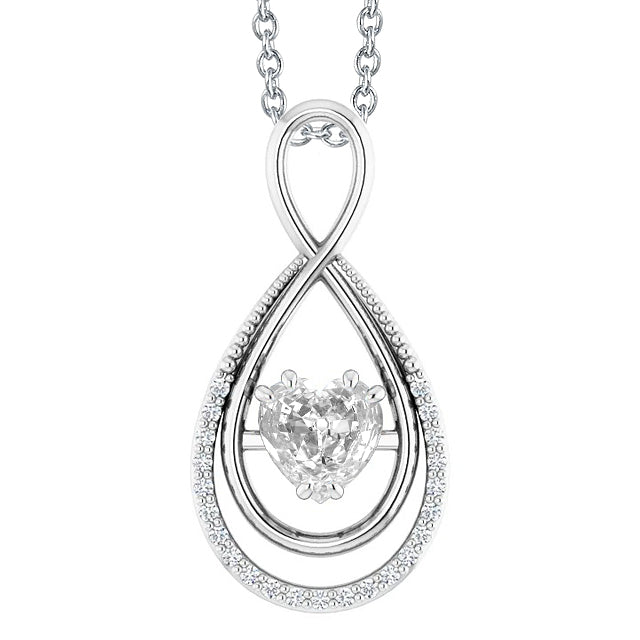 Diamant Fin Pendentif 1,50-carats Or 14K Blanc – vue principale