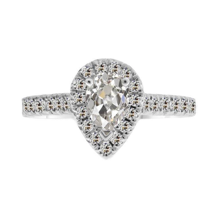 Artisanal Bague de Fiançailles Halo 3,50 carats – vue principale