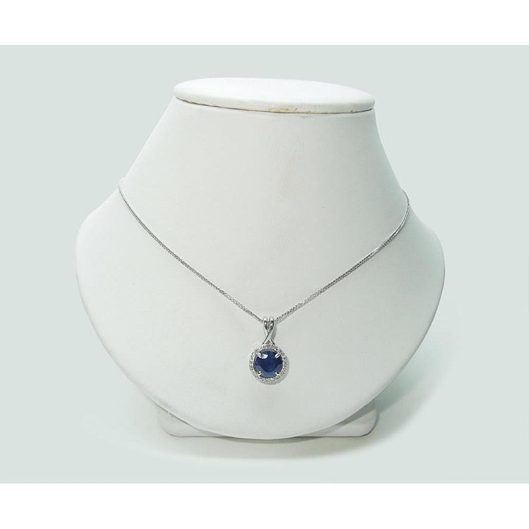 Pendentif Collier Femme Diamant Saphir Sri Lanka Rond 2.20 Ct. - HarryChadEnt.FR