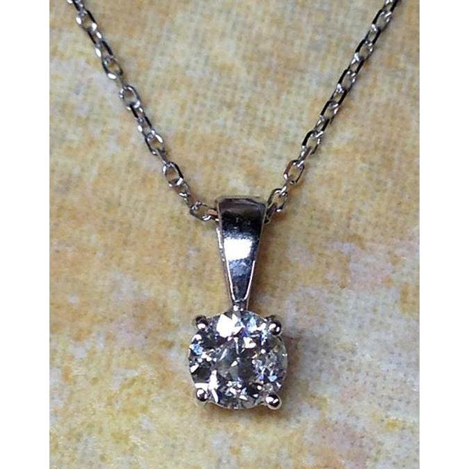 Pendentif Solitaire Réel Diamant Élégant 3 Carats