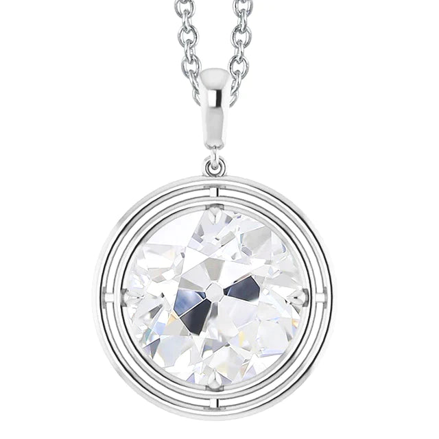 Pendentif Véritable Diamant Rond Solitaire 4 arats