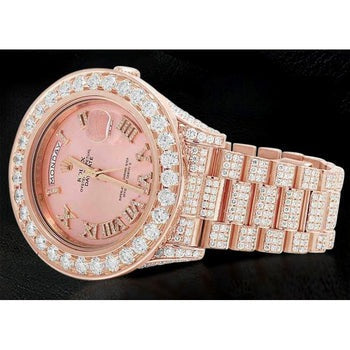 ROLEX JOUR DATE II 41 MM OR ROSE MONTRE HOMME PRESIDENT DIAMANT2