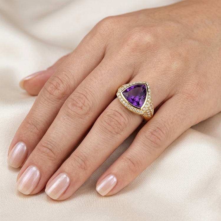 Raffiné Bague Pierre de Couleur – Améthyste 8 carats