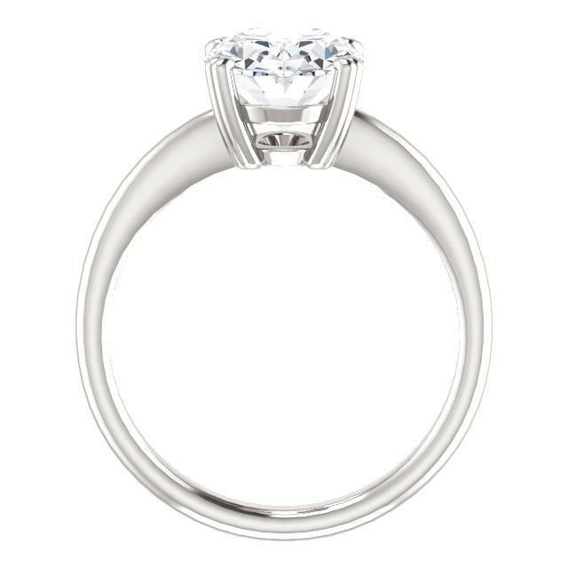 Réel Bague De Fiançailles Solitaire 4 Carats Serti Griffes Ovales Ou Blanc 14K