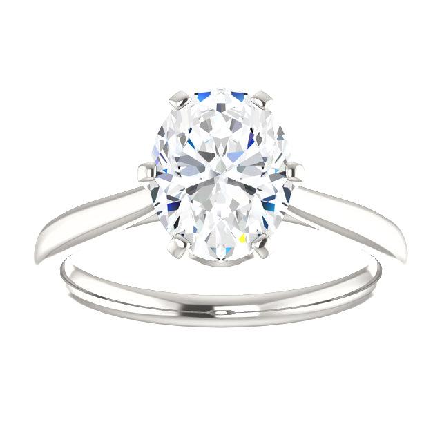 Réel Bague De Fiançailles Solitaire Ovale 5 Carats Bijoux À Tige Conique