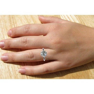 Réel Bague Solitaire Diamant 2.50 Carats ancienne mine Classique Bijoux Femme