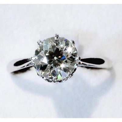 Réel Bague Solitaire Diamant 2.50 Carats ancienne mine Classique Bijoux Femme