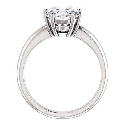 Réel Bague Solitaire Diamant 3.50 Carats Femme Bijoux En Or Blanc