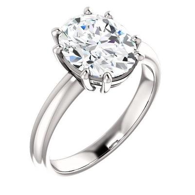 Réel Bague Solitaire Diamant 3.50 Carats Femme Bijoux En Or Blanc