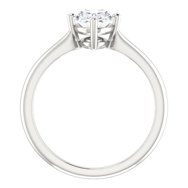 Réel Bague Solitaire Diamant Ovale 4 Carats Sertissage 4 Griffes Or Blanc 14K