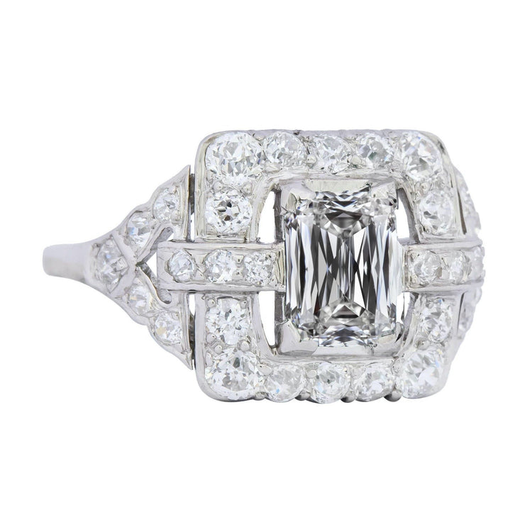 Réel Bague de fiançailles diamant émeraude halo 7 carats bijoux en or pour femme