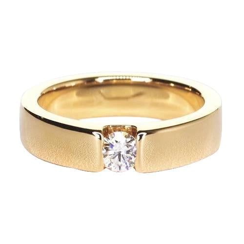 Réel Bande D'Anniversaire En Or Jaune 14 Carats 0.30 Carats