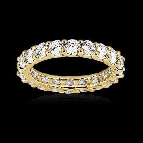 Réel Diamant 3 Ct. Bague De Fiançailles Pour Femmes En Or Jaune Nouveau