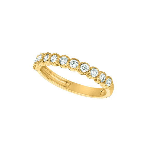 Réel Diamond Half Eternity Band Nouveau 0.50 Carats Or Jaune 14K