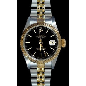 Regarder Datejust Dame Rolex Cadran Bâton Noir