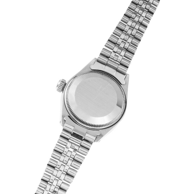 Rolex Datejust Cadran Romain Blanc Montre Femme Lunette Cannelée acier inoxydable Jubilé