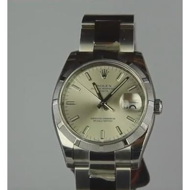 Rolex Date 34 mm Montre Cadran Bâton Bracelet