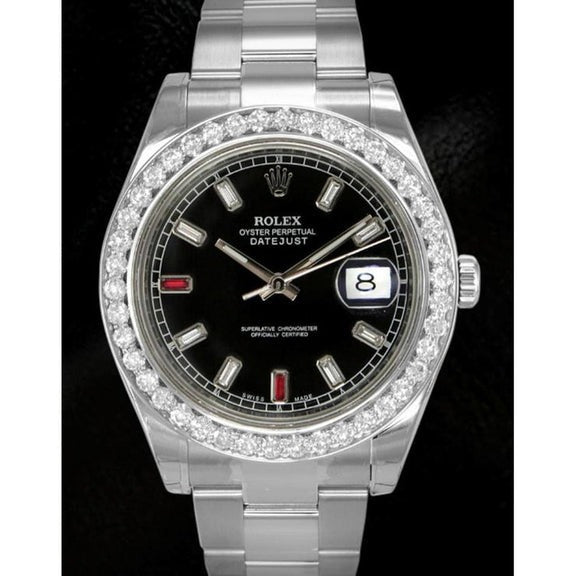 Rolex Datejust 2 41 Mm Montre Homme Cadran Diamant Bracelet huître acier inoxydable2